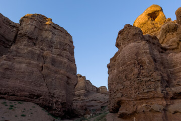 Rough crumbling canyon wall