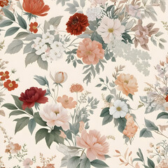 Petals of Serenity A Floral Pattern Background Design