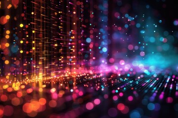 Obraz premium Vibrant Data Patterns for Deep Learning Integration