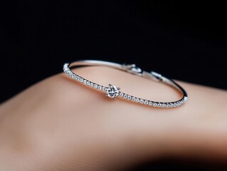 Diamond bracelet with a bar setting, minimalist and elegant design, bracelet, diamond, bar setting, minimalist