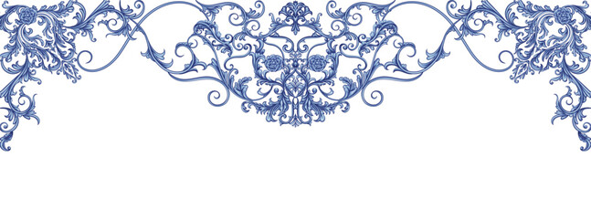 Decorative frame in Baroque style, intricate vector design