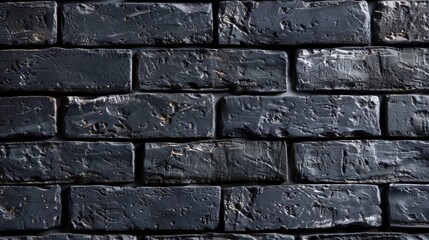 Naklejka premium Textured Dark Brick Wall Background
