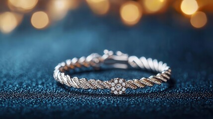 Diamond bracelet with a twisted rope design, delicate and sophisticated, bracelet, diamond, twisted rope, sophisticated