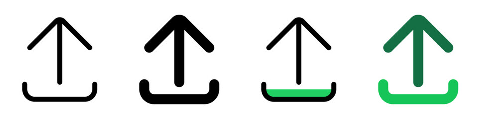 Editable vector arrow upload icon. Part of a big icon set family. Perfect for web and app interfaces, presentations, infographics, etc