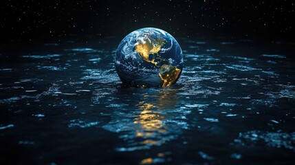 Impactful Climate Change Iconography Featuring a Melting Earth Design