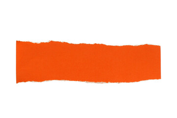 Small orange shredded paper isolated on transparent background.