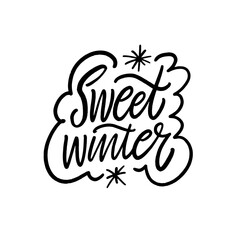 Joyful and Sweet Winter Handwritten Quote Design for Celebrate the Season with Style