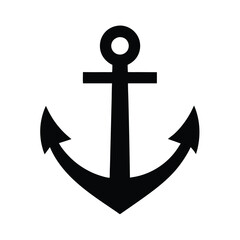 anchor icon silhouette with Transparent Background - Versatile Clip art 