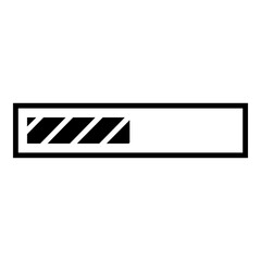 Loading Bar Icon. Simple Waiting Symbol Vector Illustration.