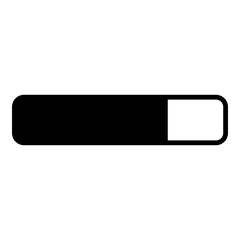 Loading Bar Icon. Simple Waiting Symbol Vector Illustration.