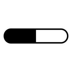 Loading Bar Icon. Simple Waiting Symbol Vector Illustration.