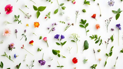 Floral, Colorful Flowers, Abstract Image, Texture, Pattern Background, Wallpaper, Cover and Screen for Smartphone, PC, Laptop, 9:16 and 16:9 Format