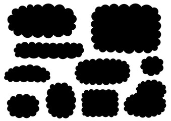 もこもこした黒のフレームセット