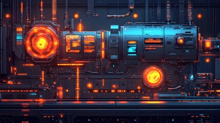 Obraz premium AI Powered Smart Manufacturing in Advanced Factories Producing Components