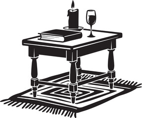 Table silhouette vector stylelustrator 