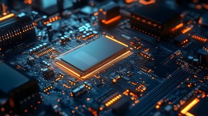 High Tech Electronics Manufacturing Machinery in Advanced Microchip Production Facility