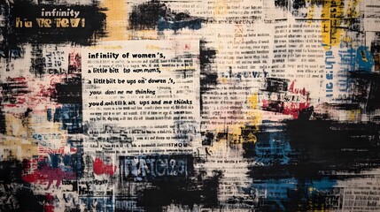 Obraz premium Colorful Newspaper, Press, Colorful Collages, Abstract Image, Texture, Pattern Background, Wallpaper, Cover and Screen of Smartphone, PC, Laptop, 9:16 and 16:9 Format