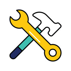 settings color line icon with white background vector stock illustration