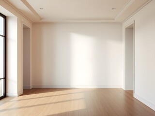 Obraz premium Minimalist hallway with wide wall for art mock-up