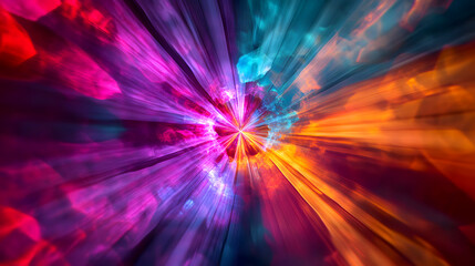 Obraz premium Colorful Light Beams Creating Kaleidoscope Effect