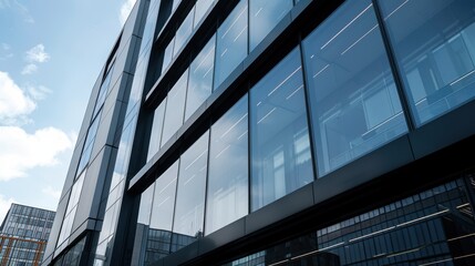 Obraz premium Modern Office Building with Glass Facade