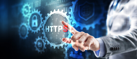 HTTPS. New HyperText Transfer Protocol Secure 2024. Web Internet concept
