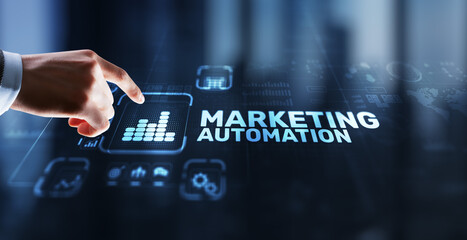 Marketing automation concept. Business Technology Internet and network