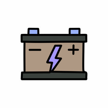 recommend clip art: Battery vector, filled flat icon.