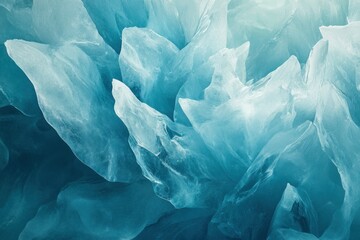 Obraz premium Captivating Abstract Ice Textures in Blue Tones