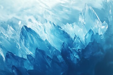 Abstract Blue Crystal Landscape Background