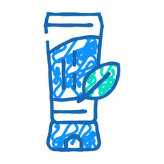 natural tinted moisturizer doodle icon sketch vector. natural tinted moisturizer sign. isolated symbol illustration