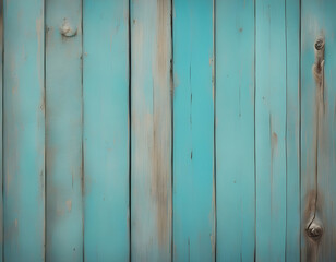 Vintage blue wood background with peeling paint
