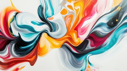 Obraz premium Beautiful swirling trails symbolizing honesty create an intricate abstract pattern on a white backdrop, offering a stunning display of integrity