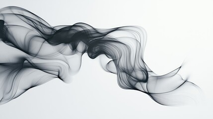 Obraz premium Honest swirling trails create a captivating abstract design on a white background, evoking simplicity and truth during an artistic showcase