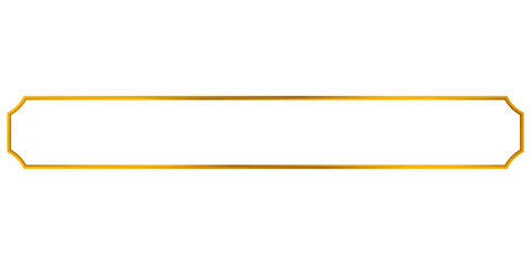 Gold metallic text frame with curved corners