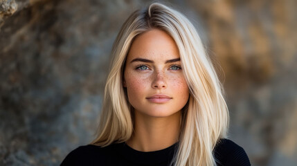 Portrait of a beautiful young woman, concept of skin care and moisturizing treatments