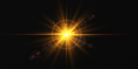 Vector transparent sunlight special lens flare light effect.
