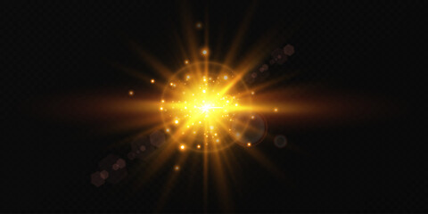 Fototapeta premium Vector transparent sunlight special lens flare light effect.