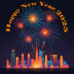 fireworks in the city