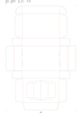 Custom dimensions flip top boxes rectangular inserts dieline 150170
