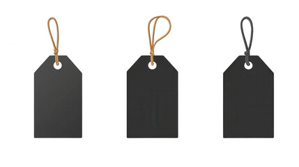 Special offer tags simple vector for Black Friday and Holiday shopping promotions, PNG file, isolated on white, transparent background