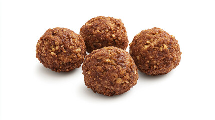 Homemade energy balls made with nuts, dates, and cocoa, perfect for a healthy snack option