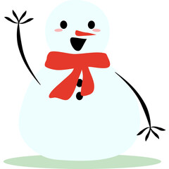 Cute Snowman Illustration
