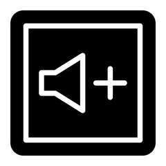 Fototapeta premium volume up glyph icon
