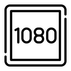 1080 line icon