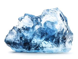 Obraz premium Beautiful Blue Ice Crystal Mineral Formation on Rocky Mountain Landscape
