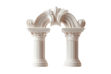 Obraz premium Elegant column arch, showcasing intricate designs, enhancing architectural beauty, a stunning focal point in grand spaces.
