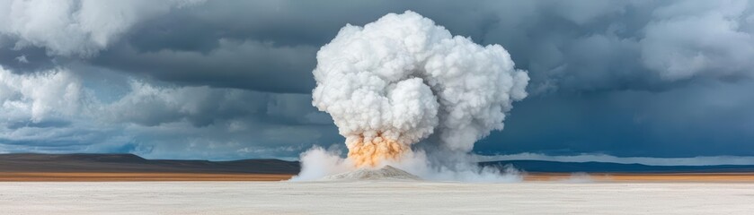 Powerful geyser erupting with immense force, capturing the natural pressure and flow of underground water geyser eruption, natural pressure