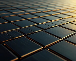 Solar panels absorbing sunlight, converting it into energy, thermodynamics, solar energy conversion concept