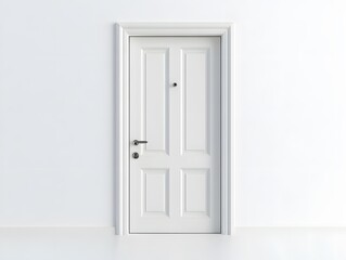 Elegant White Wooden Door in Modern Interior Design of a Room